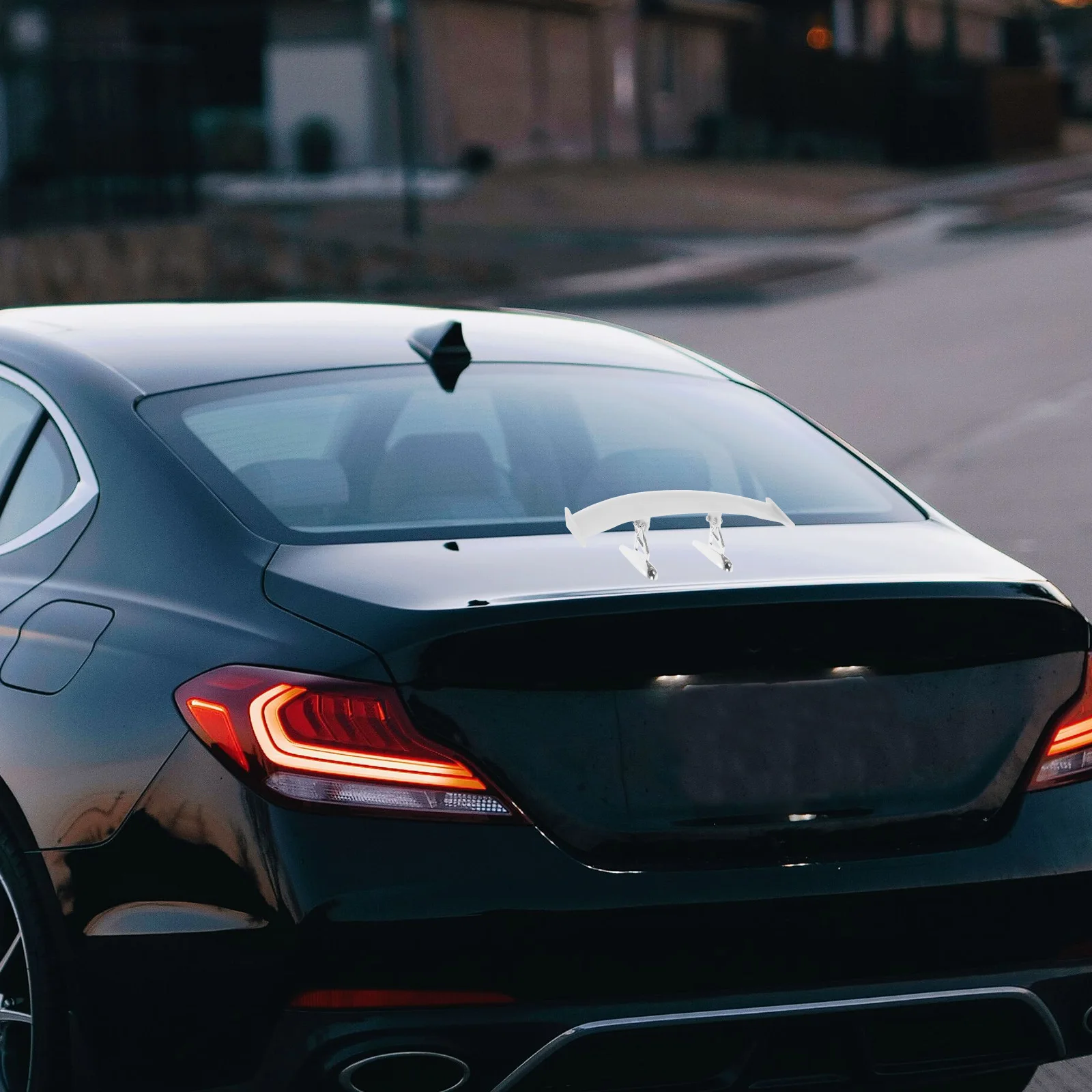

Small Rear Black Mini Spoiler for No Drilling ABS Material Decoration Universal Trunk Spoiler Adjustable Angle High for Car