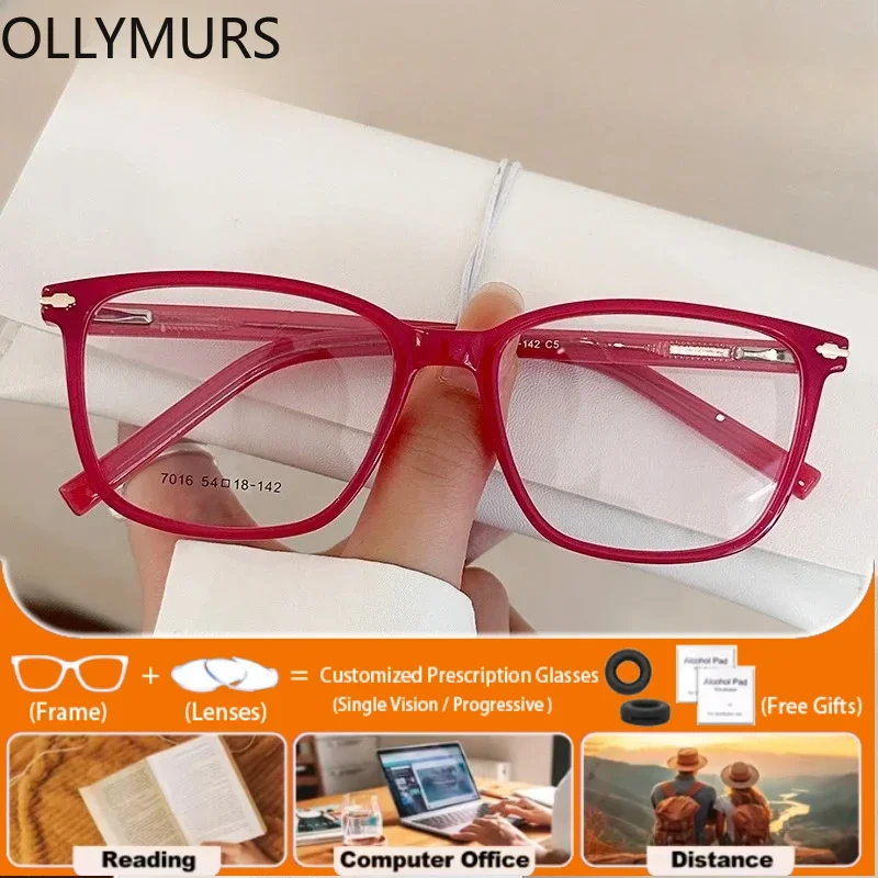 

Очки OLLYMURS для коррекции близорукости, простые квадратные, TR90, для мужчин и женщин, с защитой от синего света, прогрессивные, фотохромные, рождественские