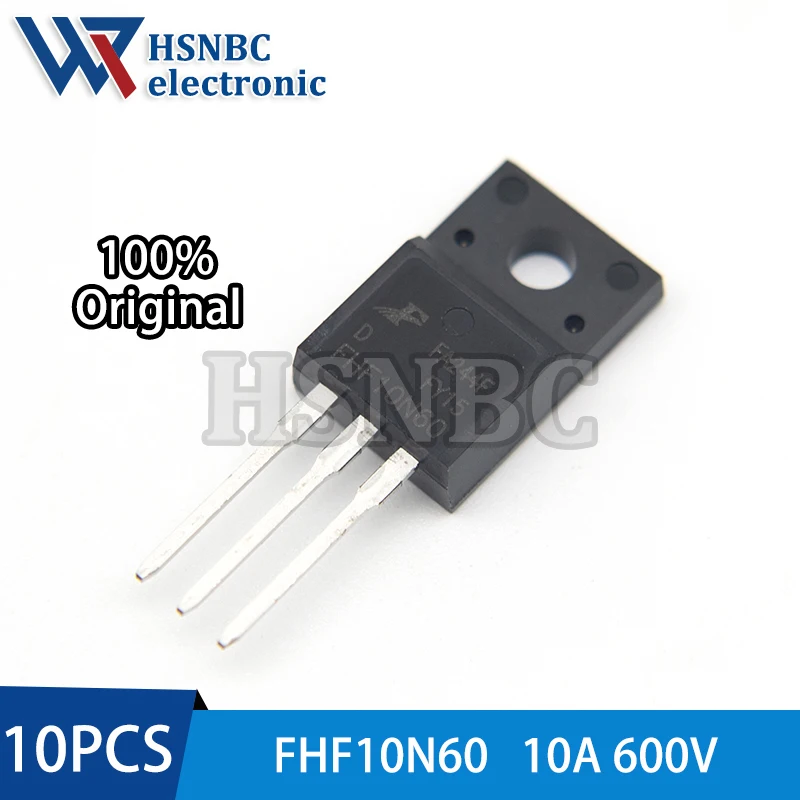 

10PCS FHF10N60 10N60 FHF10N60D TO-220F 600V 10A N-channel Power MOSFET Transistor 100% New Original
