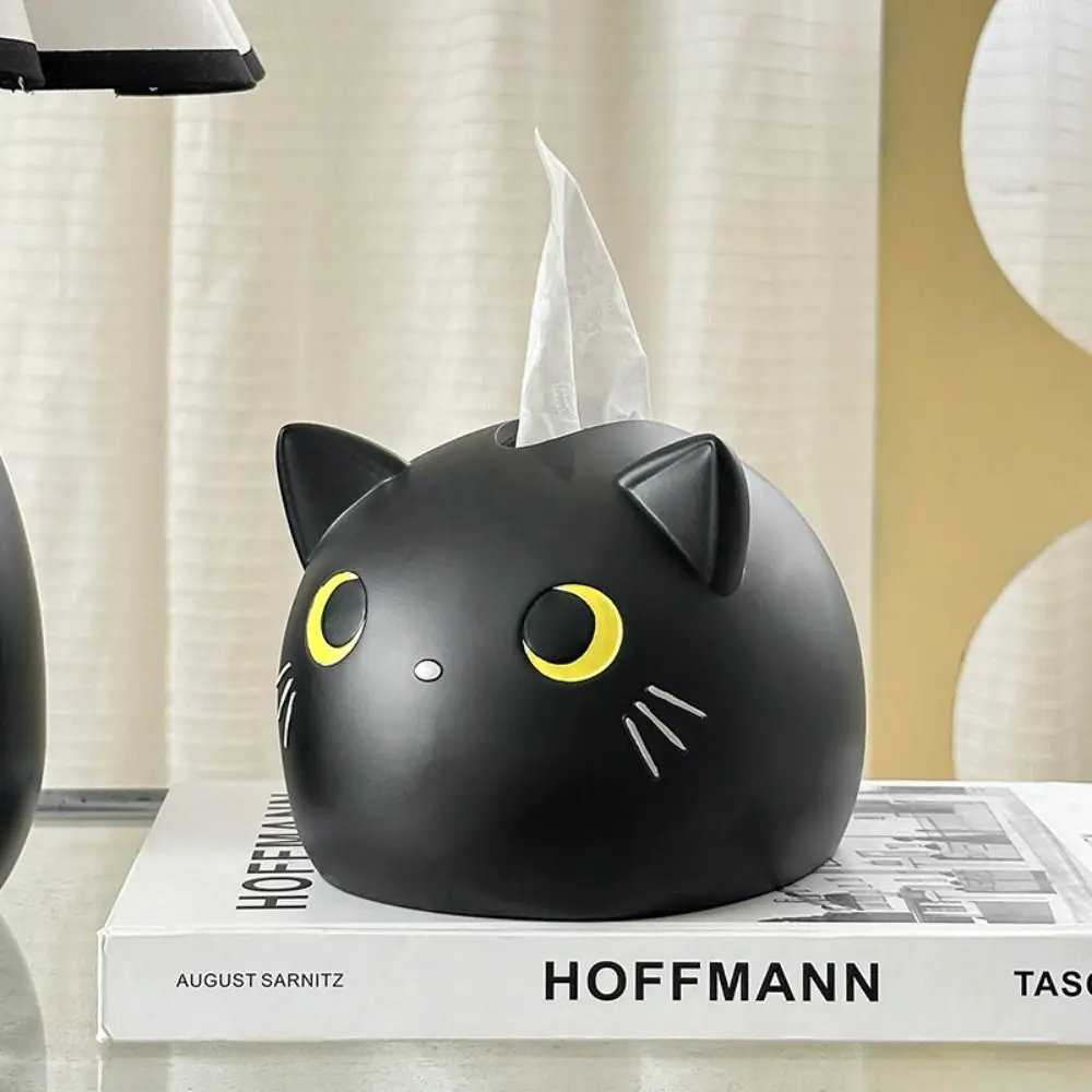 

Sleeping Sitting Cat Tissue Box Ornament Figure Model Doll Toy Cartoon Cat Model Toy Anime Collectible Tissue Storage Box