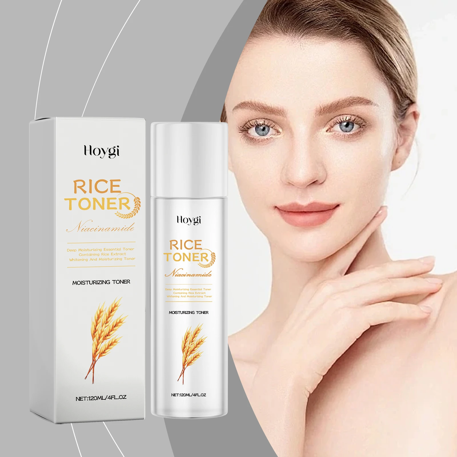 

Rice Hydrating Toner, Moisturizing & Nourishing Facial Skin, Refreshing Alcohol-Free Formula, 120ml Bottle