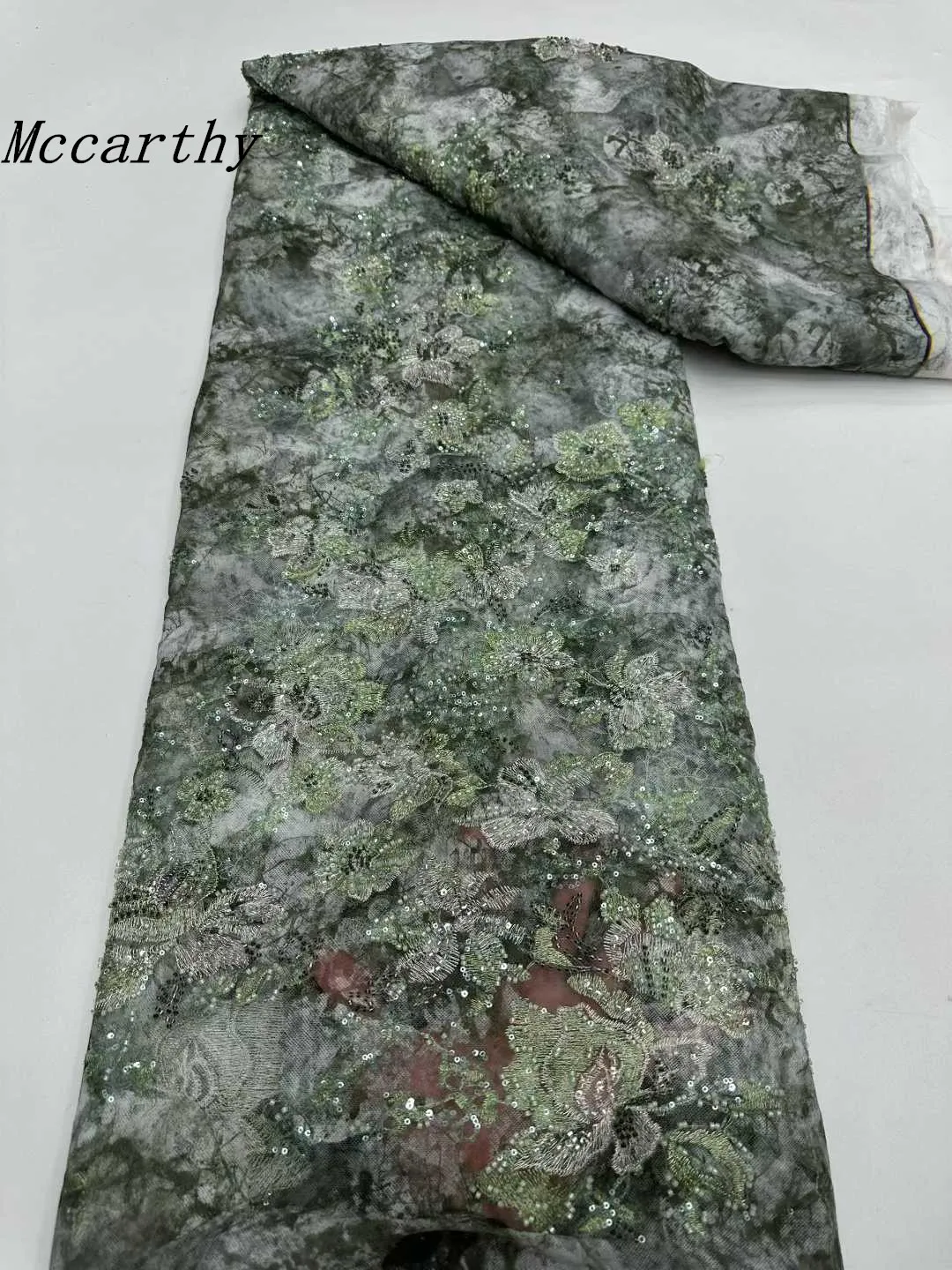 

Luxury Luxury African French Tulle Lace Fabric 2026 High Quality Beaded Nigerian Sequins Lace Fabric for Wedding Dress Sewing