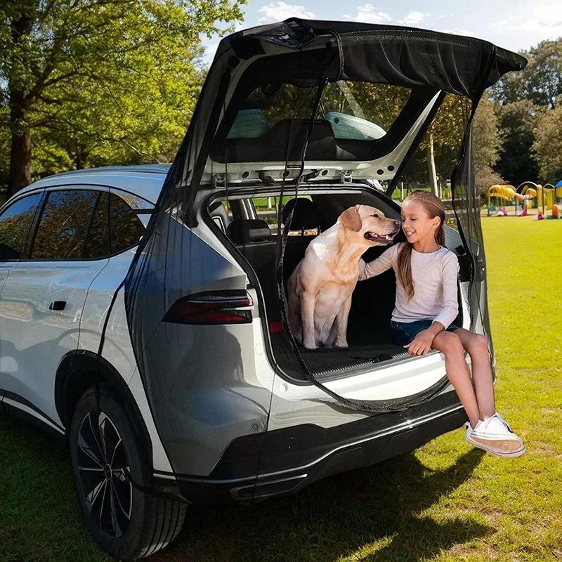 Magnetic SUV MPV Car Summer Fly Mosquito Nets Car Tailgate Universal Screen Mosquito Net Camping Trunk Ventilation Mesh Net