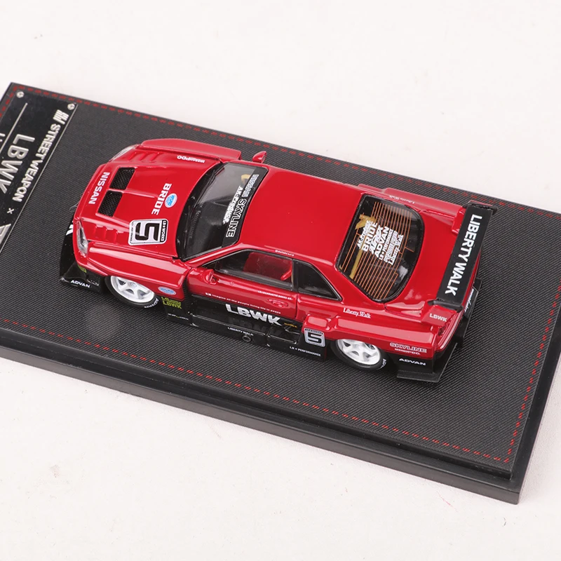 Street Weapon SW 1:64 LBWK R34 Alloy Car Model Collection Super Silhouette Hood Can Open Miniature Carros Toys