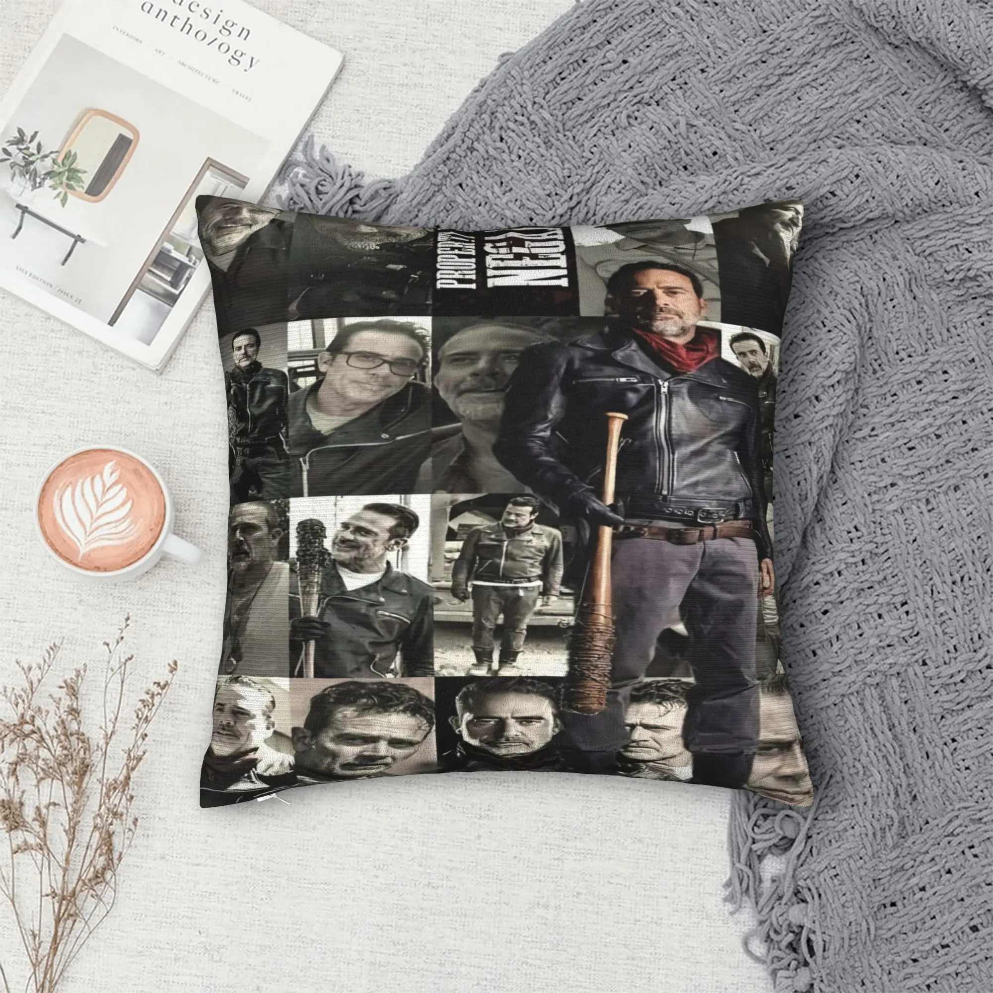 Negan Smith Pillow Case  Square Pillow Cover For Sofa Home Decoration Retro Trendy Cushion Cover