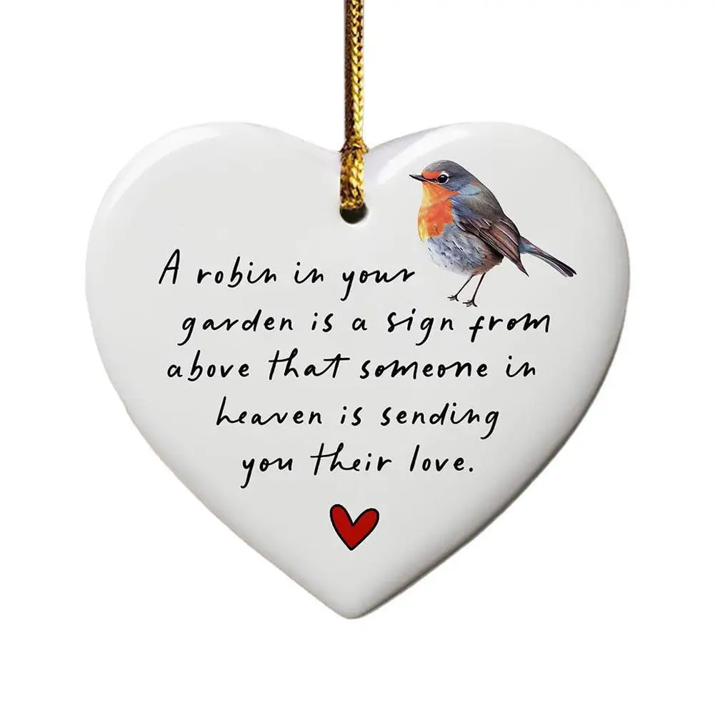 Garden Ornaments Christmas Robin Ornament Chrismas Village Window Stone Art Robin Decoration Ornament Christmas Natural Han D4y5