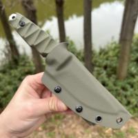 Topwell Handmade Outdoor Knife Fixed S30V Blade G10 Handle Sharp&Solid With Portable K-Sheath Camping Hunting Svrviaval Men Gift