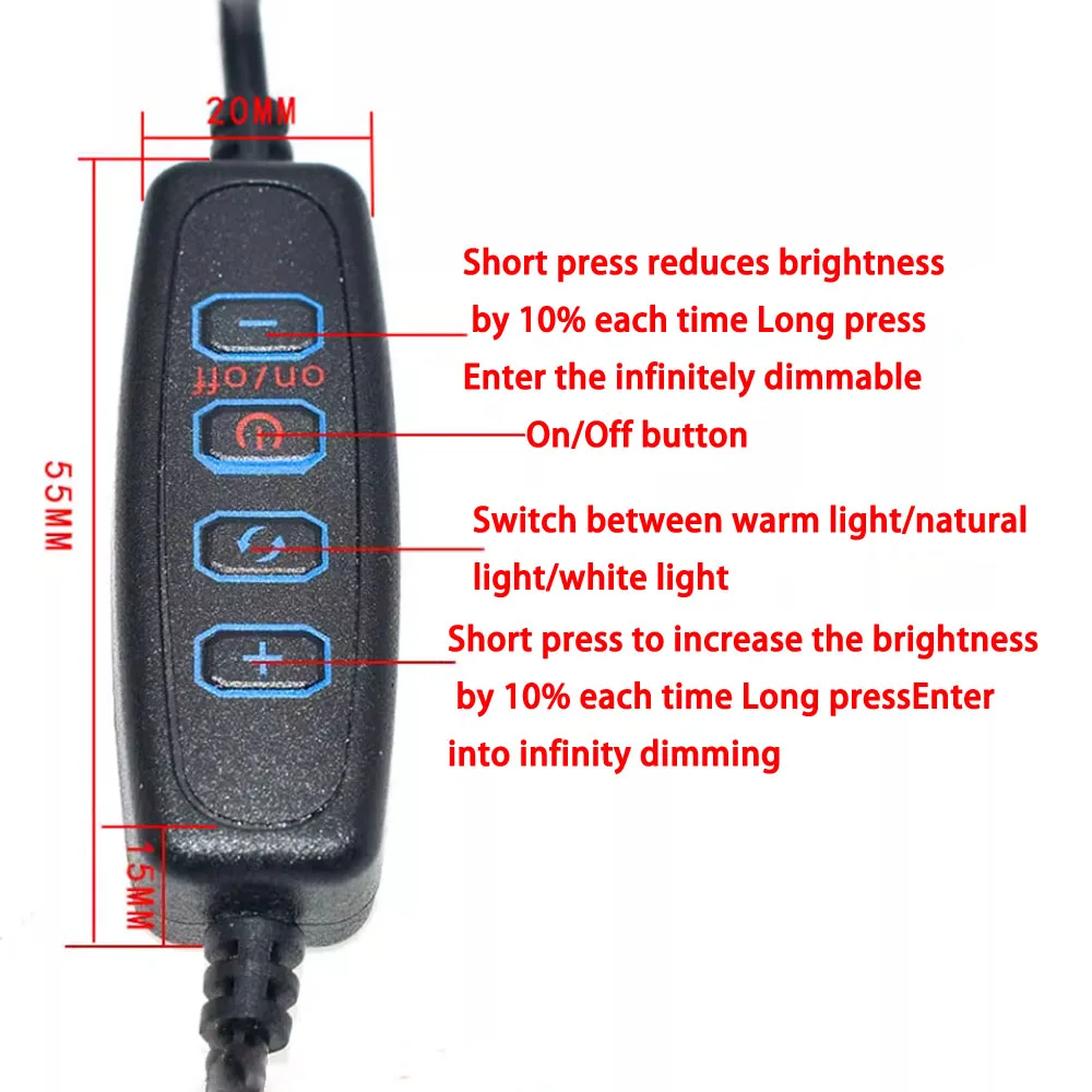 DC 5/12V uniwersalny ściemniacz LED USB przewód zasilający dopasowane kolory przedłużacz na wyłączonym złączu przełącznik