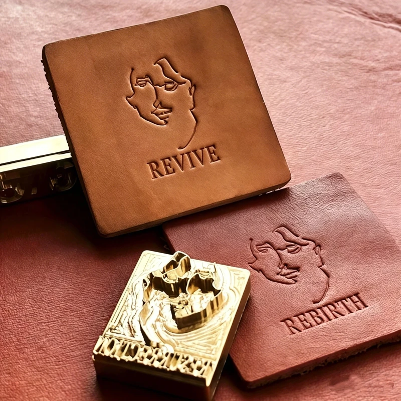 Personalized Leather Stamp Custom Branding Iron Stamps Customized Logo Brass Embosser Hot Stamping Wood Cake Baking Hamburger