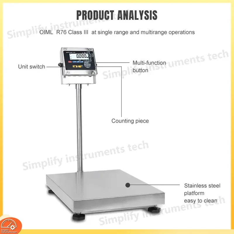 Digital Platform Scale 150kg Capacity Electronic Weighing Balance for Industrial Use Heavy Duty Workbench Scale Wholesale