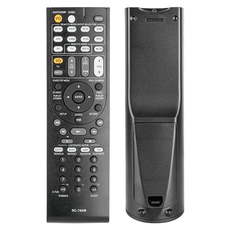 RC-765M para reemplazo de control remoto Onkyo, para sistema de audio/receptor AV de barra de sonido de TV y cine en casa Onkyo 24140765 RT24140765 TX