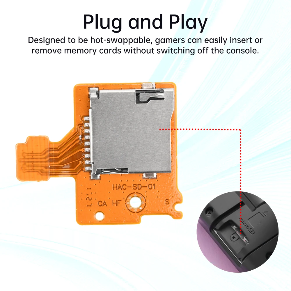TF Card Slot with Board SD Memory Card Slot Suitable For Nintendo Switch Gaming Machine Card Reader Slot Socket