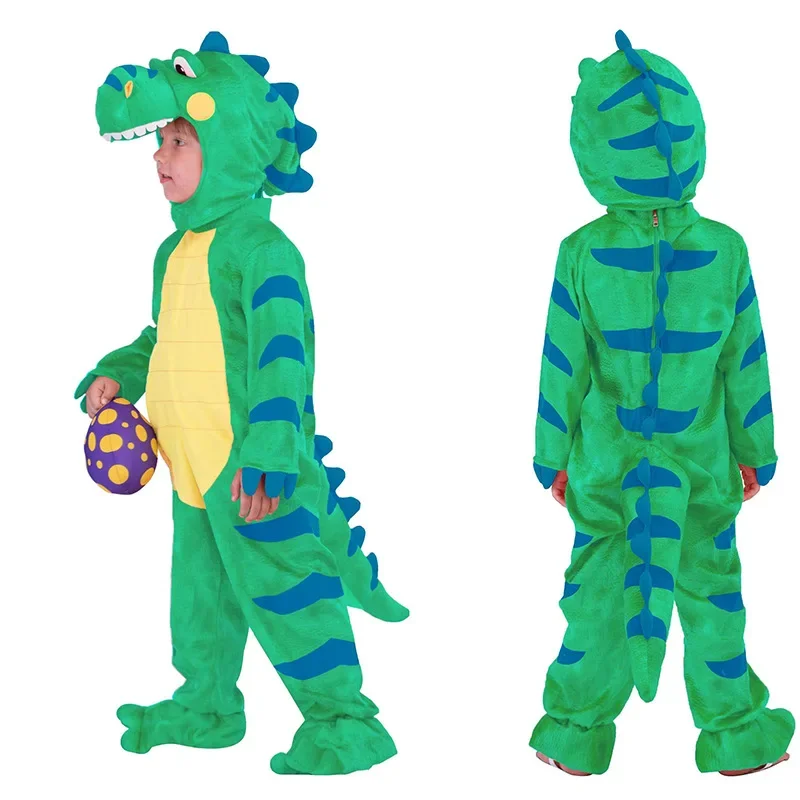 Kids Green T-rex Halloween Costume Boys Realistic Dinosaur Dress Up Party 2023