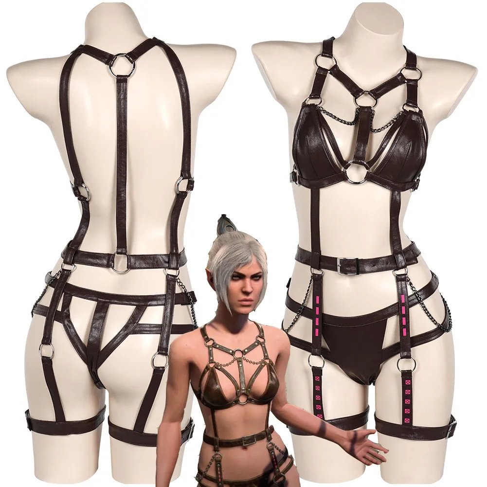 Game Baldur Cos Gate Shadowheart Sexy Lingerie Cosplay Jumpsuit Kostuum Vrouwen Meisje Outfits Halloween Carnaval Feestpak Kleding