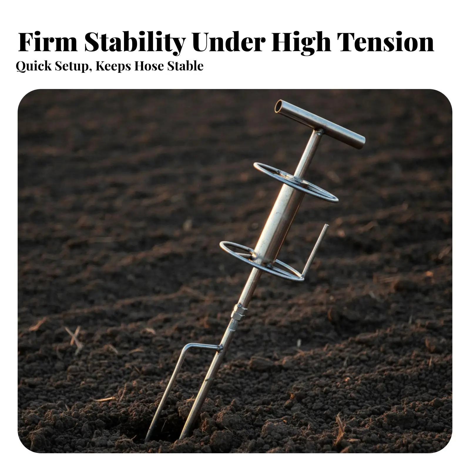 Galvanized Agricultural Tube Puller with Straight Grip Handle for Easy Garden Hose Direction Control