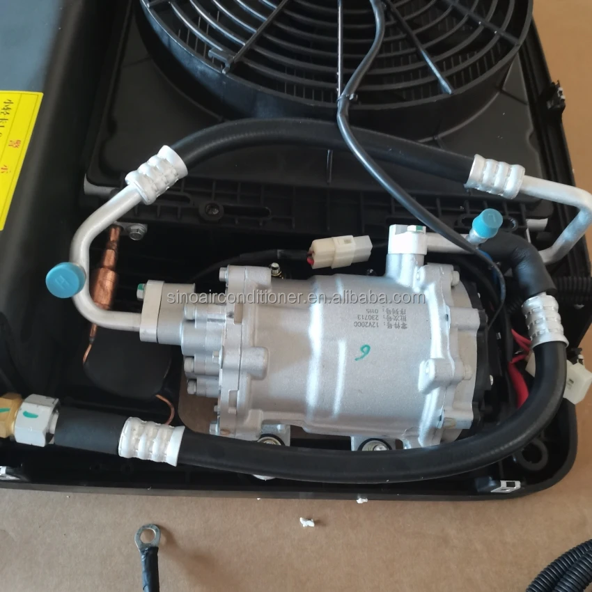 مكيف كهربائي بتيار متردد 12 فولت على السطح 12 فولت 24 فولت شاحنة فان جرار تكييف الهواء