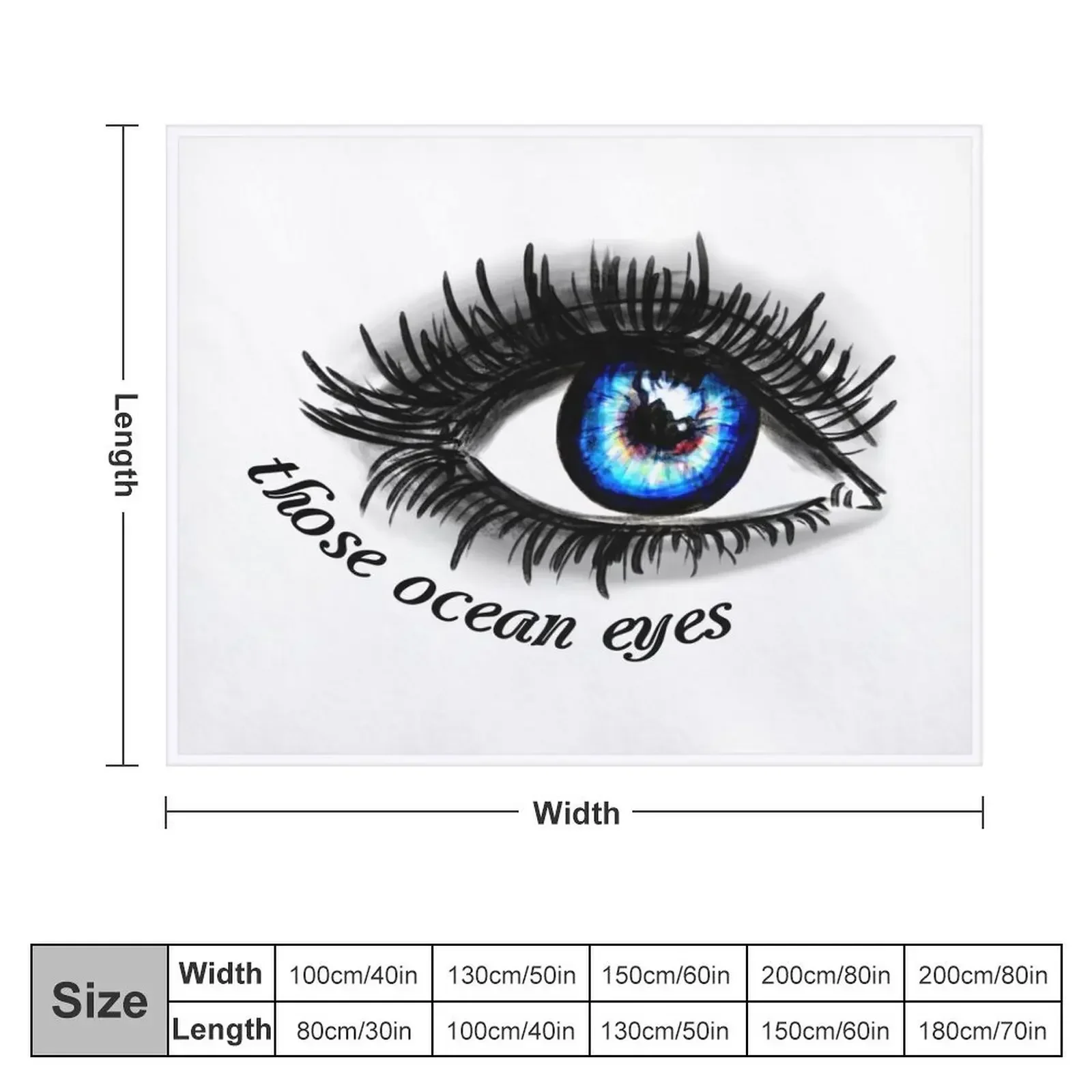 Ocean Eyes Drawing Throw Blanket cosplay anime Quilt Nap for winter Blankets