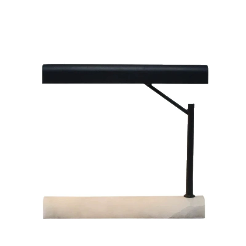 

Scandinavian modern table lamp with marble base and metal finish