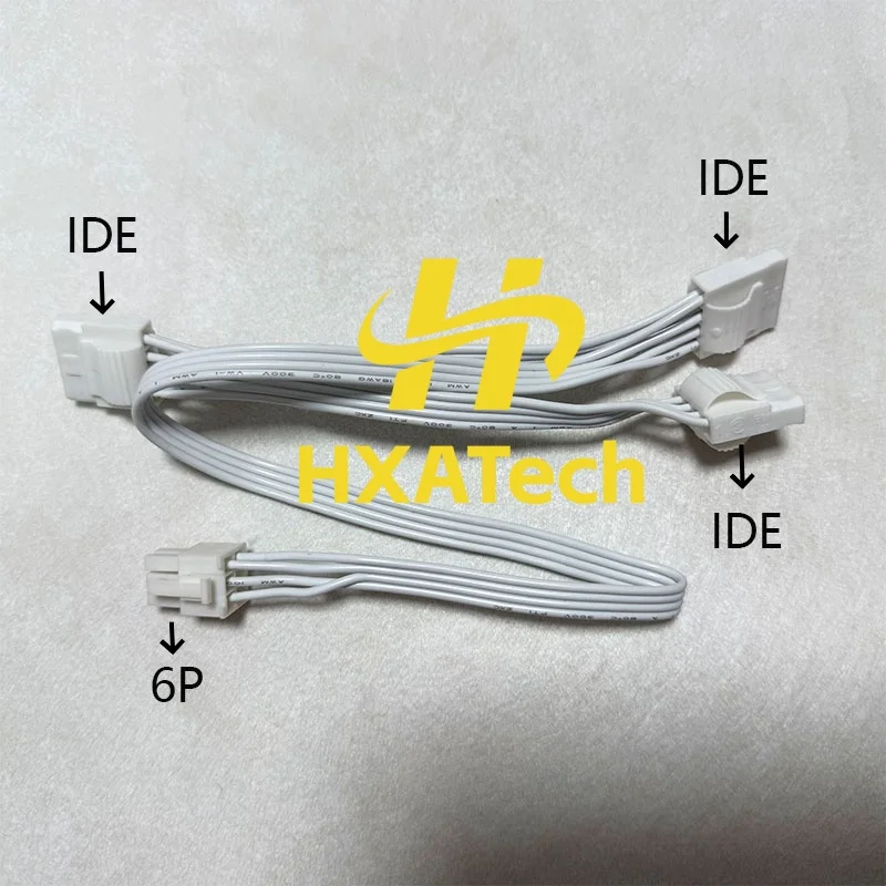 HXATech-White 1set Cable Kit SATA IDE PCIE 8pin CPU 8pin Modular Power Cable for Gigabyte P750GM P850GM P1000GM