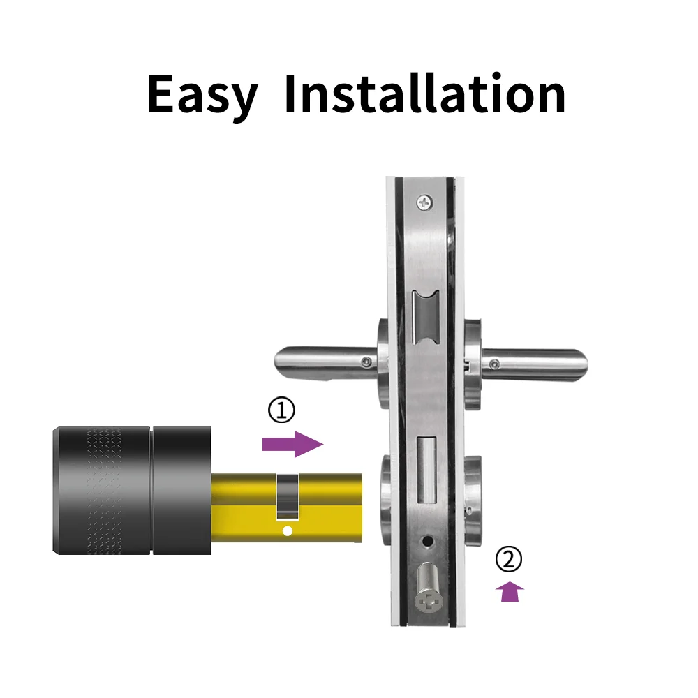 Imagem -02 - Tuya Zigbee Bloqueio Inteligente Cilindro Ttlock Impressão Digital Bluetooth Door Lock Smartlife Controle Wifi M500 Versão de Atualização M501