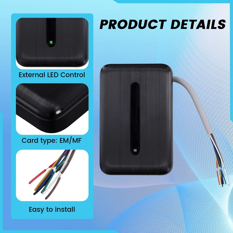 Smart RFID Reader ID/IC Card Reader 125Khz 13.56Mhz Wiegand 26/34 Output For Access Controller System Dual Frequency