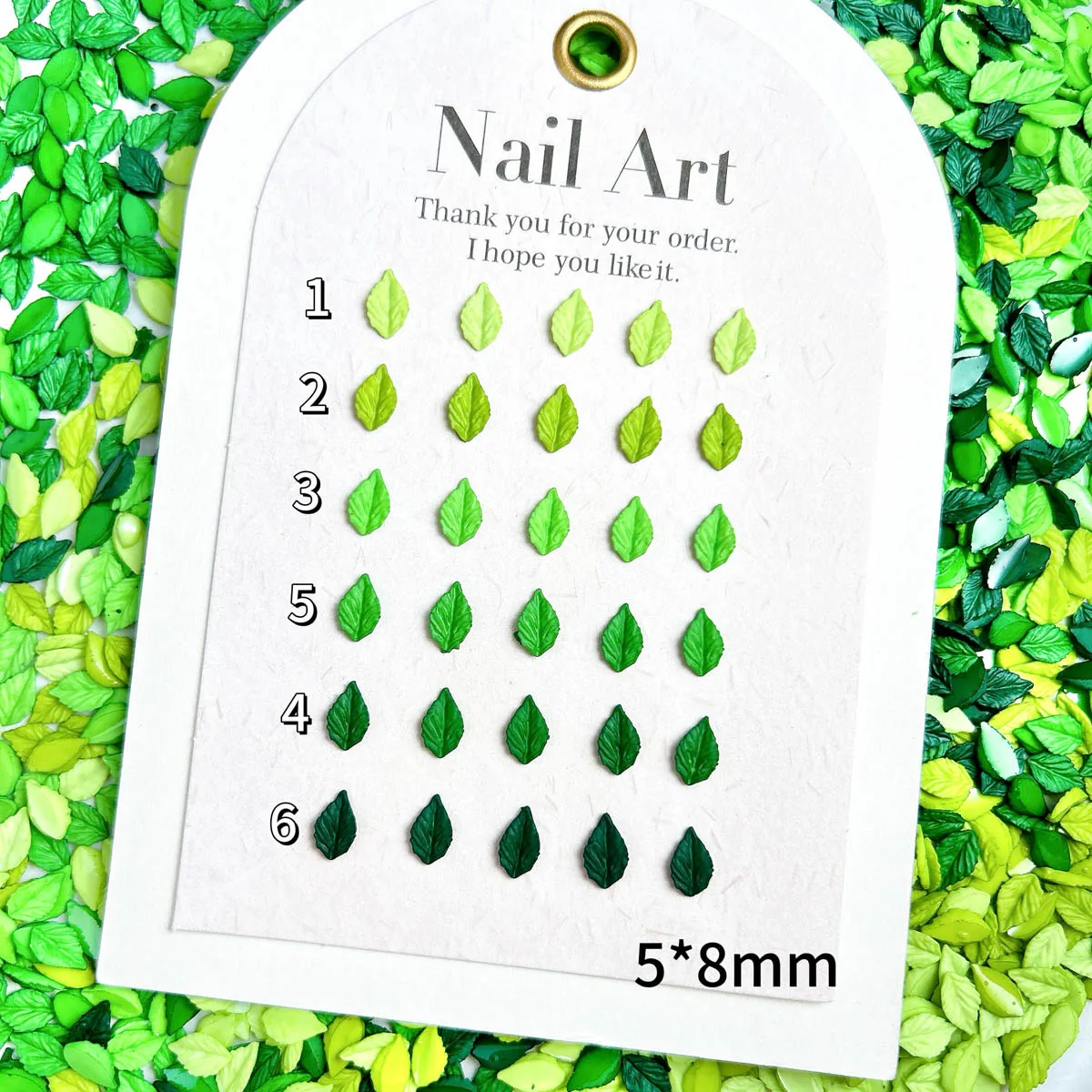 50PCS Solid Color Minimalist Leaf Resin Nail Art Charms 3D Luminous Mini Leaf Nail Decorations for DIY Phone Case Nails Supplies