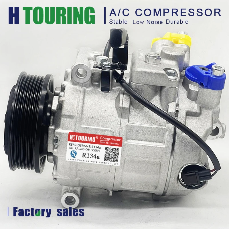 

Car AC Compressor for VW Volkswagen T5 AMAROK MULTIVAN RANSPORTER CARAVELLE Bus 2.0 TDI 7SEU17C 7E0820803 7E0820803F 447150-1520