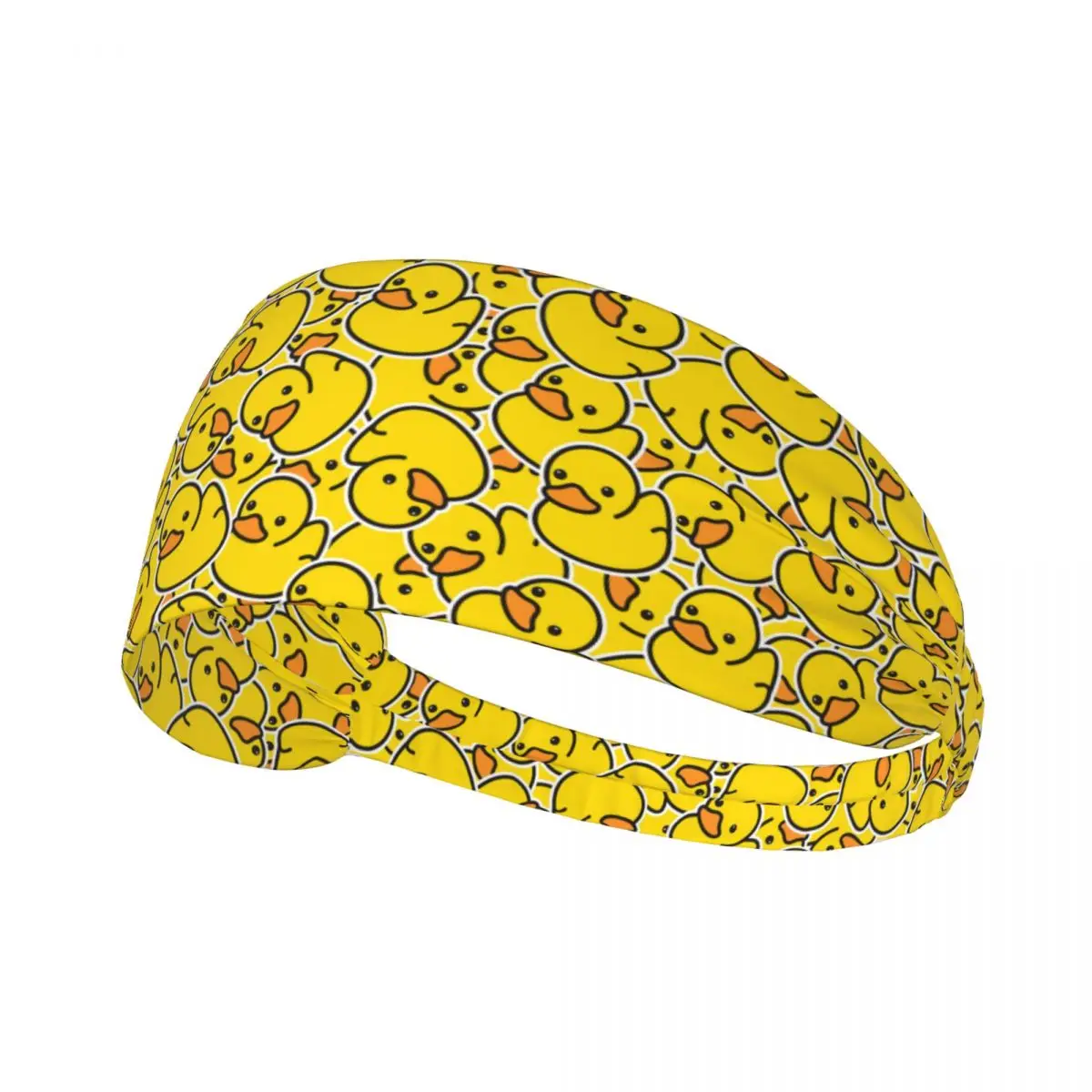 Custom Yellow Classic Rubber Duck Athletic Sweatband Men Women Non Slip Quick Drying Headband Football