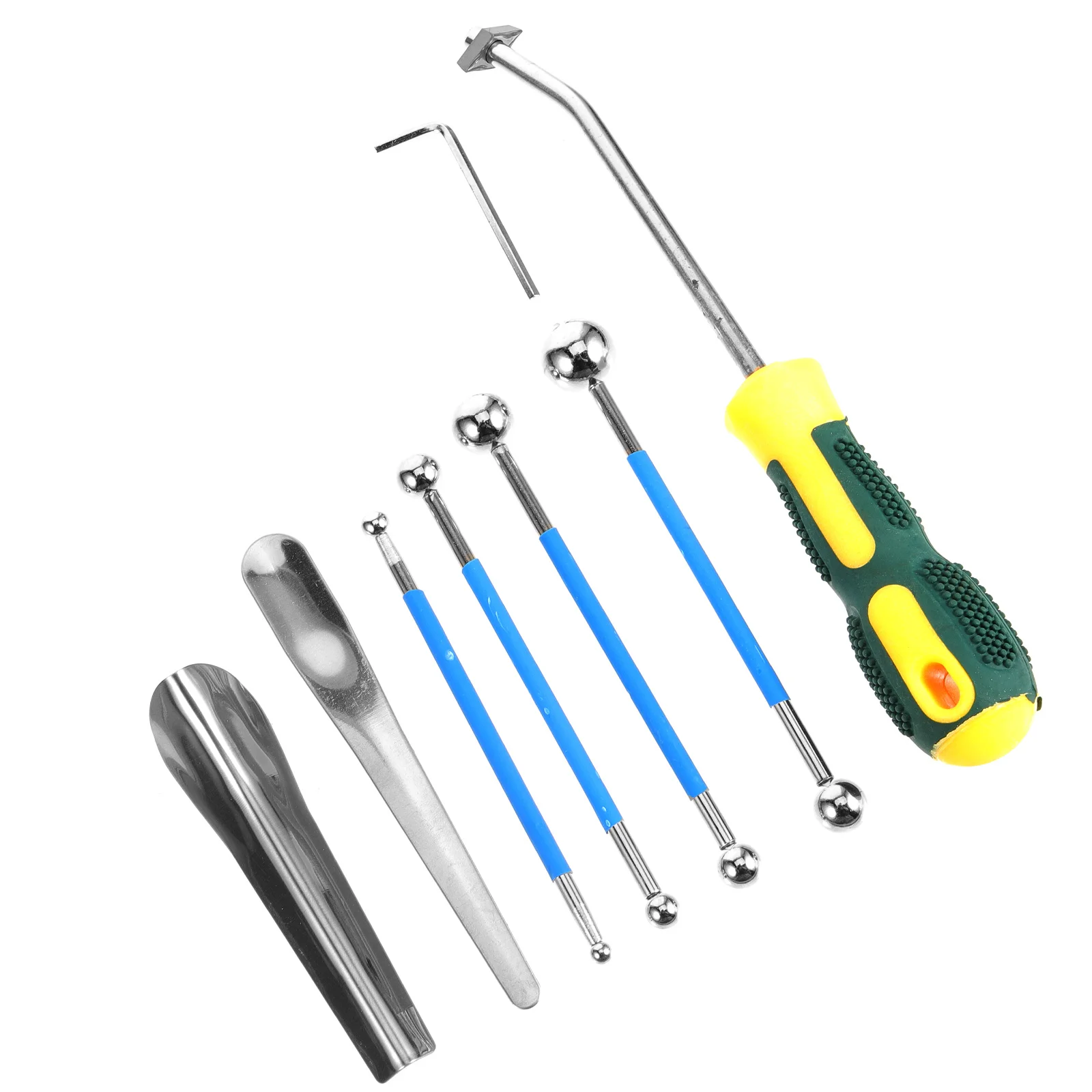 9 قطعة مجموعة أدوات السد الفولاذ المقاوم للصدأ أدوات الحشو مزدوجة نهاية للبلاط المشترك التشطيب السد ضغط مجموعة أداة السيليكون #2