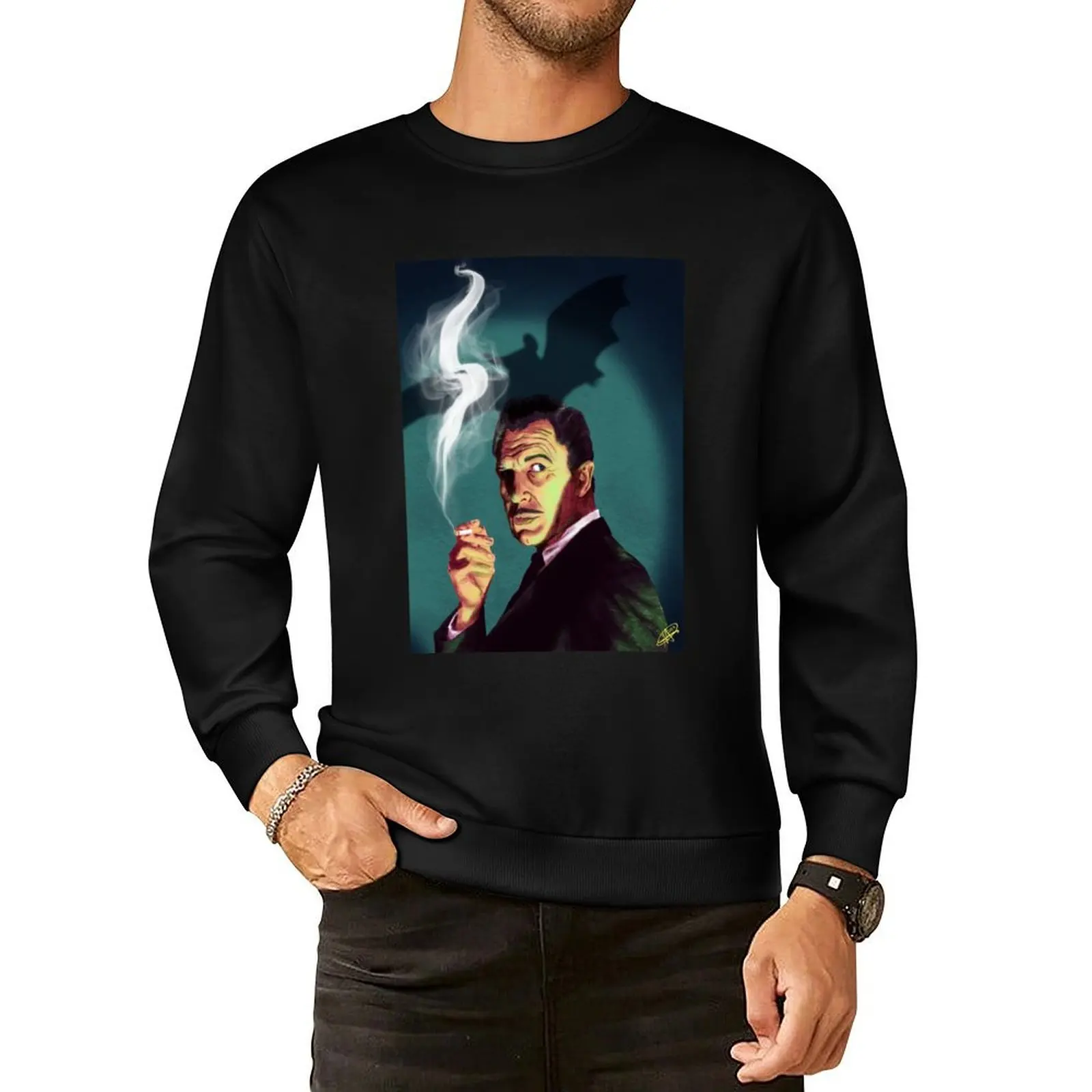 

Vincent Price Pullover Hoodie korean style clothes men clothing sweatshirt