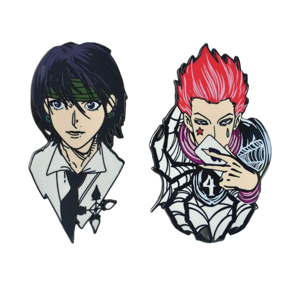 Anime Hisoka Chrollo Enamel Pin Women's Brooch on Clothes Lapel Pins for Backpack Japanese Manga Badges Jewelry Accessories