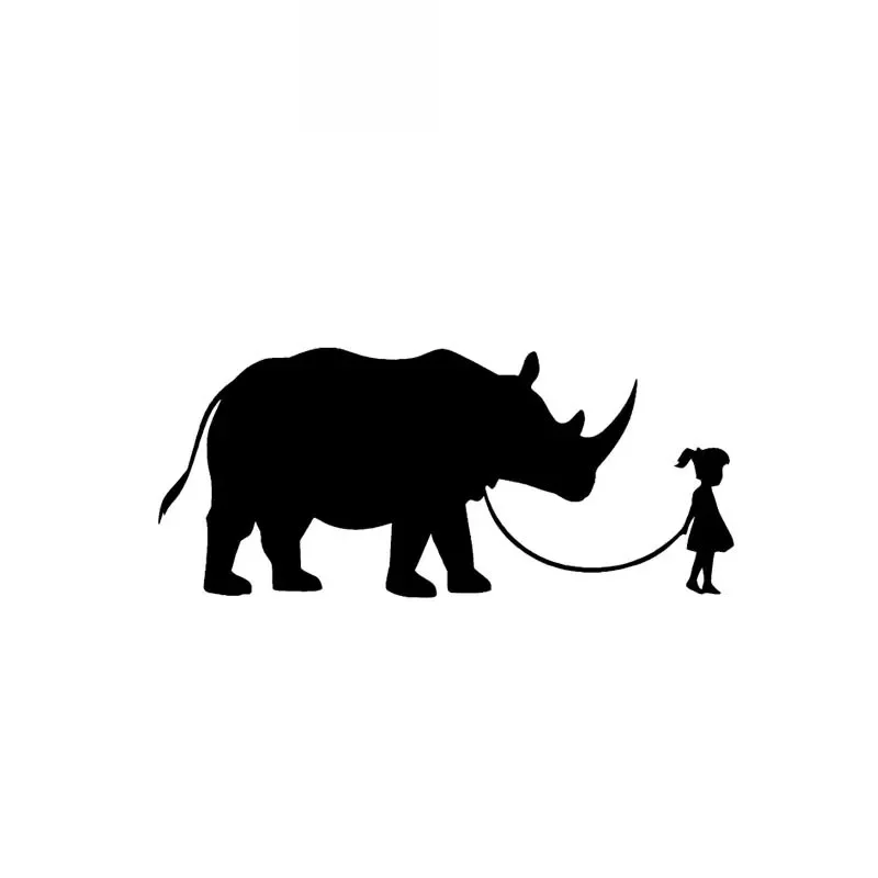 

Rock Rhino Girl мотоцикл наклейка на автомобиль царапины персонализированная наклейка на автомобиль ПВХ наклейка для различных моделей черный/белый, 13 см * 6 см
