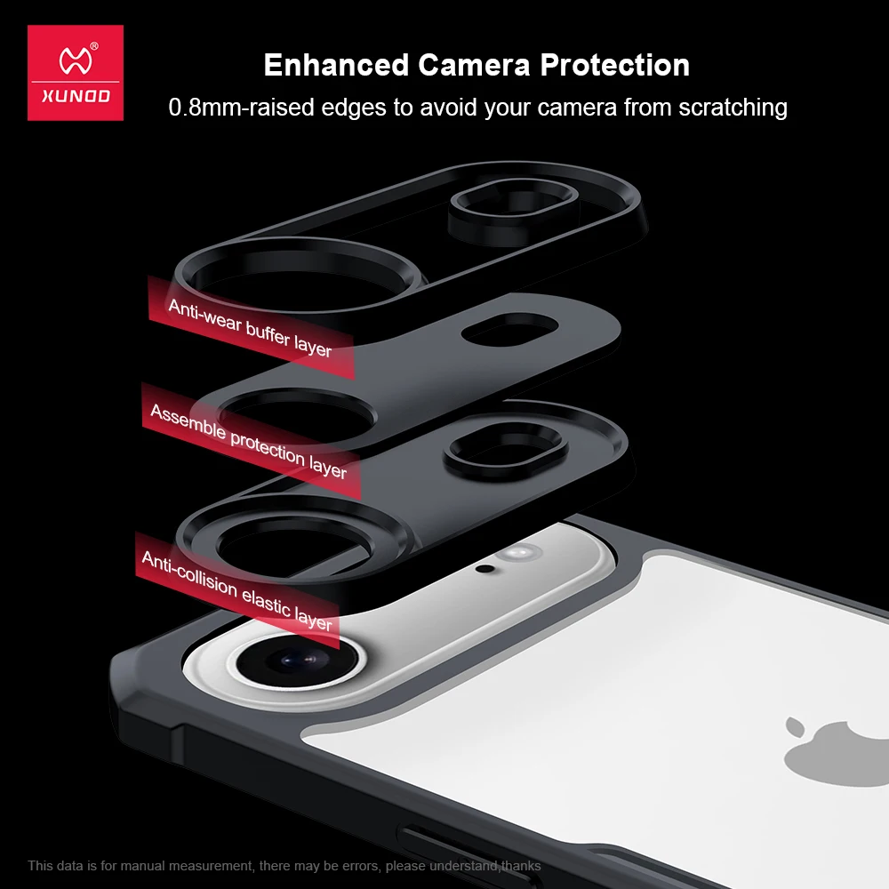 Etui Xundd do iPhone'a Air, Etui do iPhone'a 17 Pro / 17 Pro Max, Odporne na wstrząsy, Odporny na żółknięcie akryl i TPU tylna obudowa — zdjęcie produktu 4