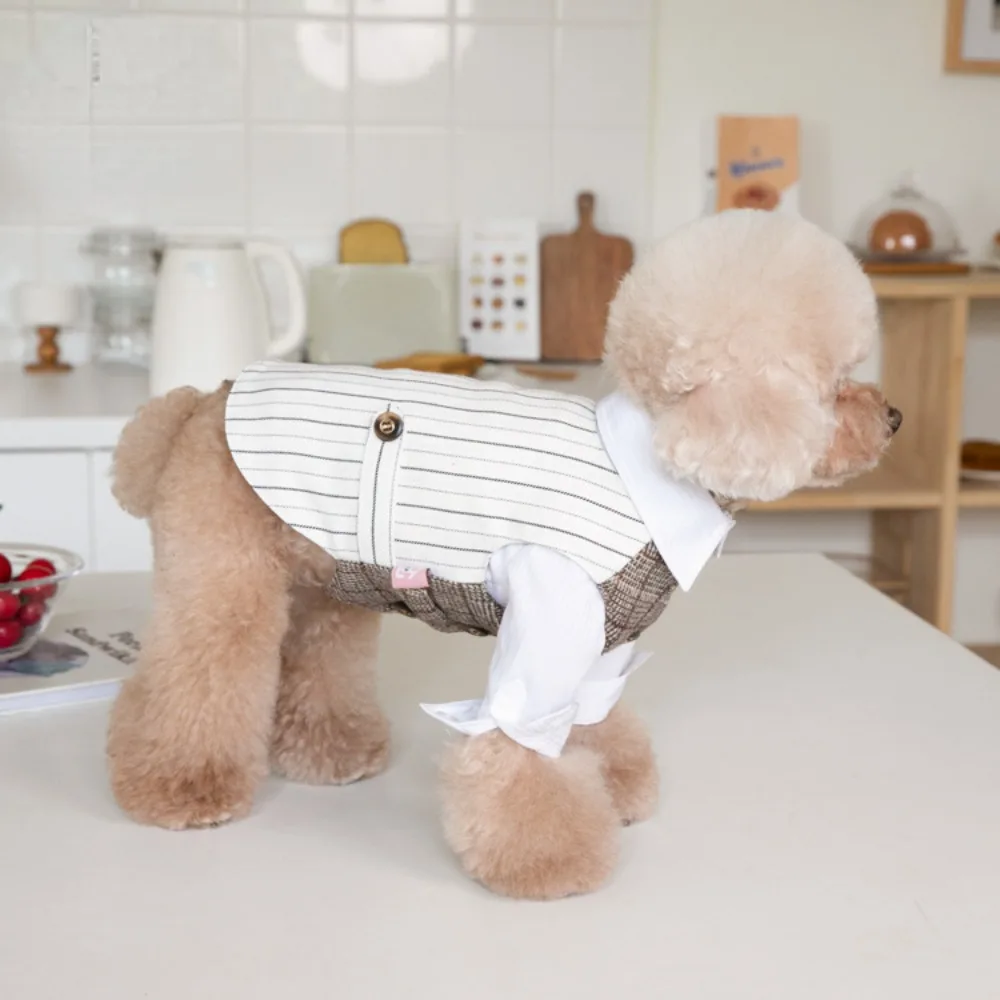 Autumn Winter Pet Suit Vest Coat Dog White Shirt Pet Wedding Clothes Cat Dog Clothing Pet Clothing Teddy Clothing Puppy Clothes