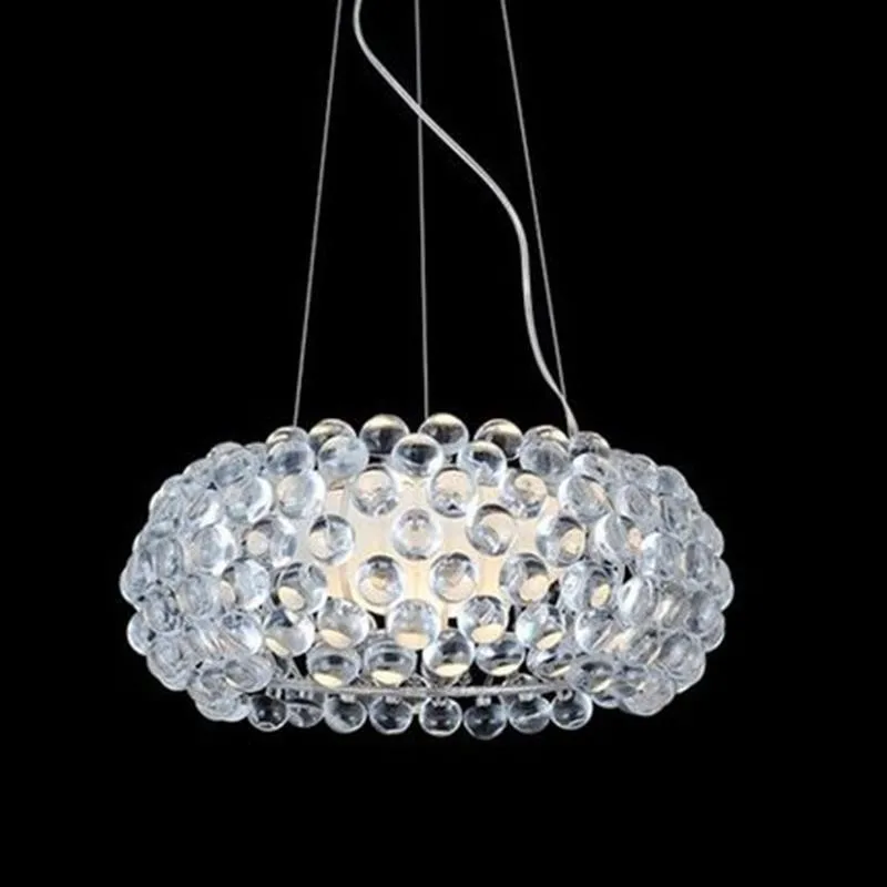 Nowe żyrandole lampa wisząca Foscarini Caboche Eliana Gerotto zaprojektowana przezroczysta/bursztynowa kulka akrylowa lampa wisząca