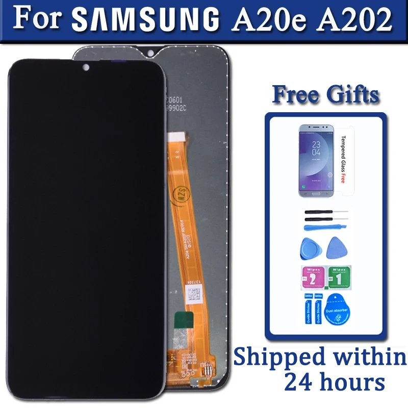 For Samsung Galaxy A20e LCD Display Touch Screen Digitizer Assembly A202 A202F Replace For SAMSUNG A20e LCD Screen