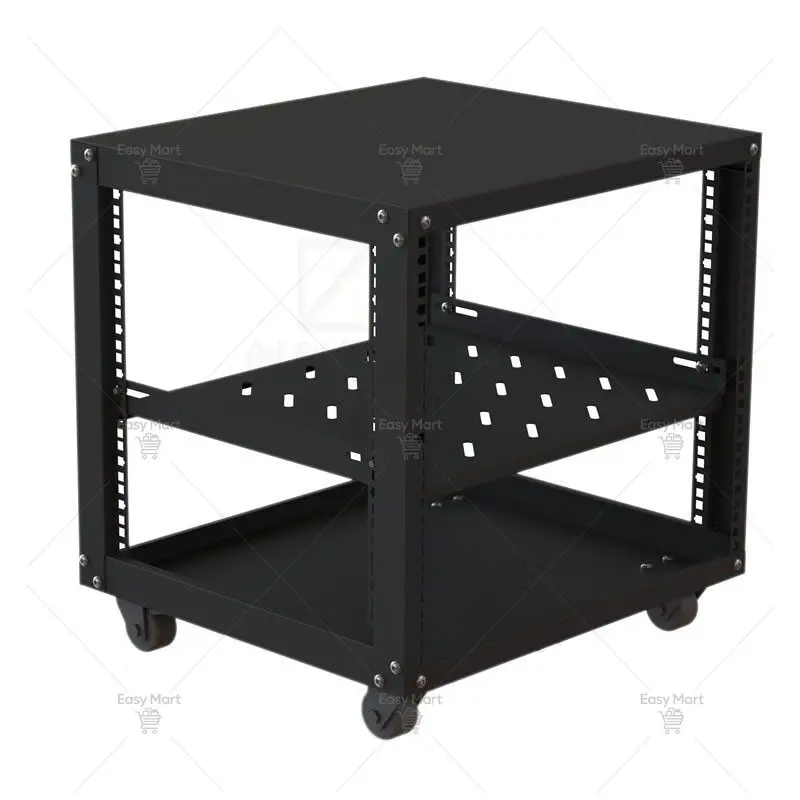 12U 9U Microphone Cabinet Simple Open 19 Inch Mobile Aviation Power Amplifier Audio Rack Equipment Case