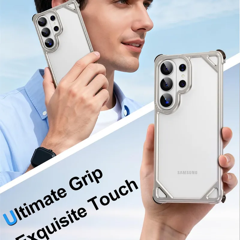 

Metal Hollow Heat Dissipation Bumper Case For Samsung Galaxy S26 Ultra S25Ultra Alloy Shockproof Airbag Corner Frame Armor Cover