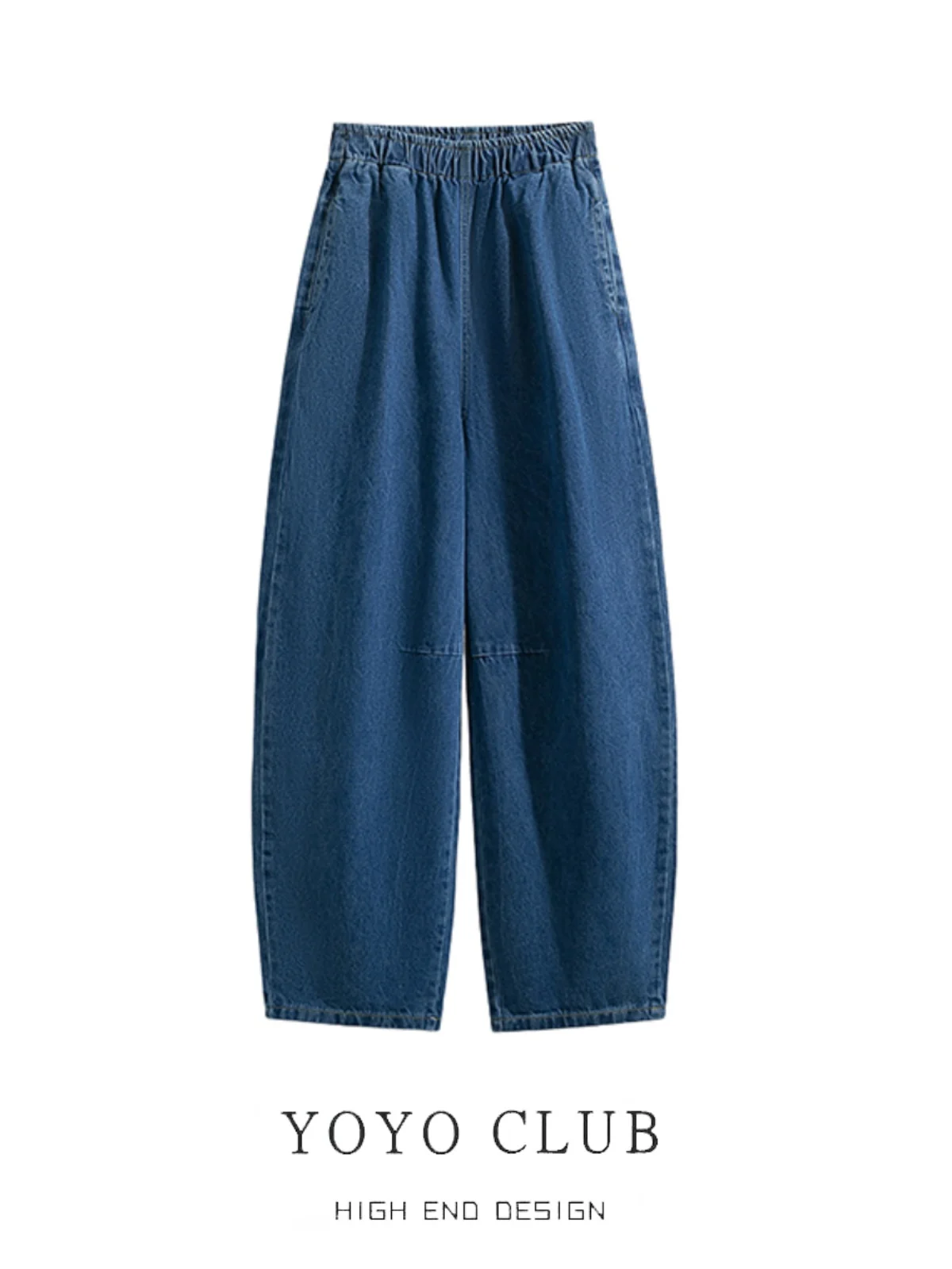 

Spring Large Size Wide Leg Banana Jeans Women's Slimming Loose Jeans High Waist Long Trousers Faionable Casual Denim Pants