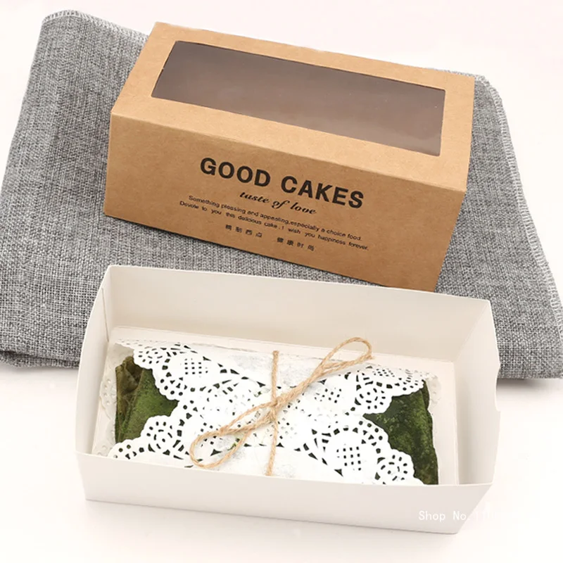 

50pcs Kraft Paper Cake Boxes with Window Thank You for Bakery, Pastries, Dessert,Cookies Gift Boxes Packaging Party Supplies