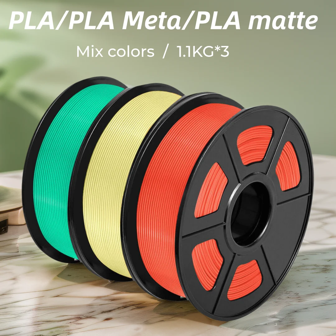 

JAYO 3D PLA/PLA Meta/PLA Matte Printer Filament 1.75mm 1.1KG/roll For Bambu FDM 3D Printer Neatly Wound 3D Printing Materials