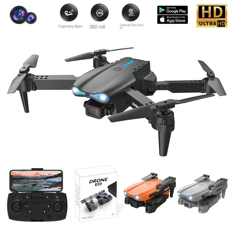 Drone E99 Składane drony con Belg Professional HD Podwójna fotografia lotnicza Czteroosiowy lot Drony zdalnie sterowane