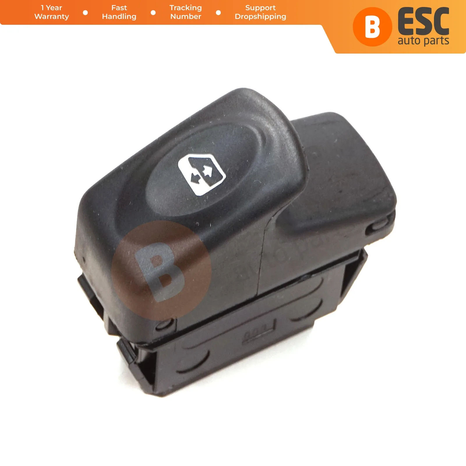 

ESC Auto Parts EDP852 Window Control 5-Pin Switch BLACK COLOR SINGLE BUTTON 8200467793 for Renault Dacia Ship From Turkey