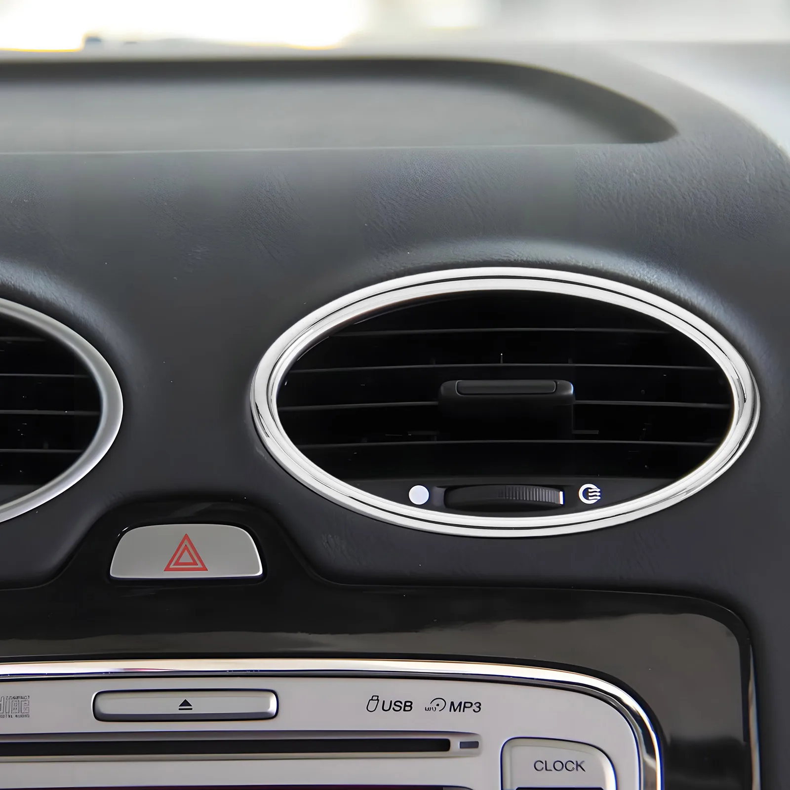 

Bright Car Ac Vent Trim Rings Decorative Air Conditioning Frame Covers For Focus Durable Abs Vent Ring Accessories Soft