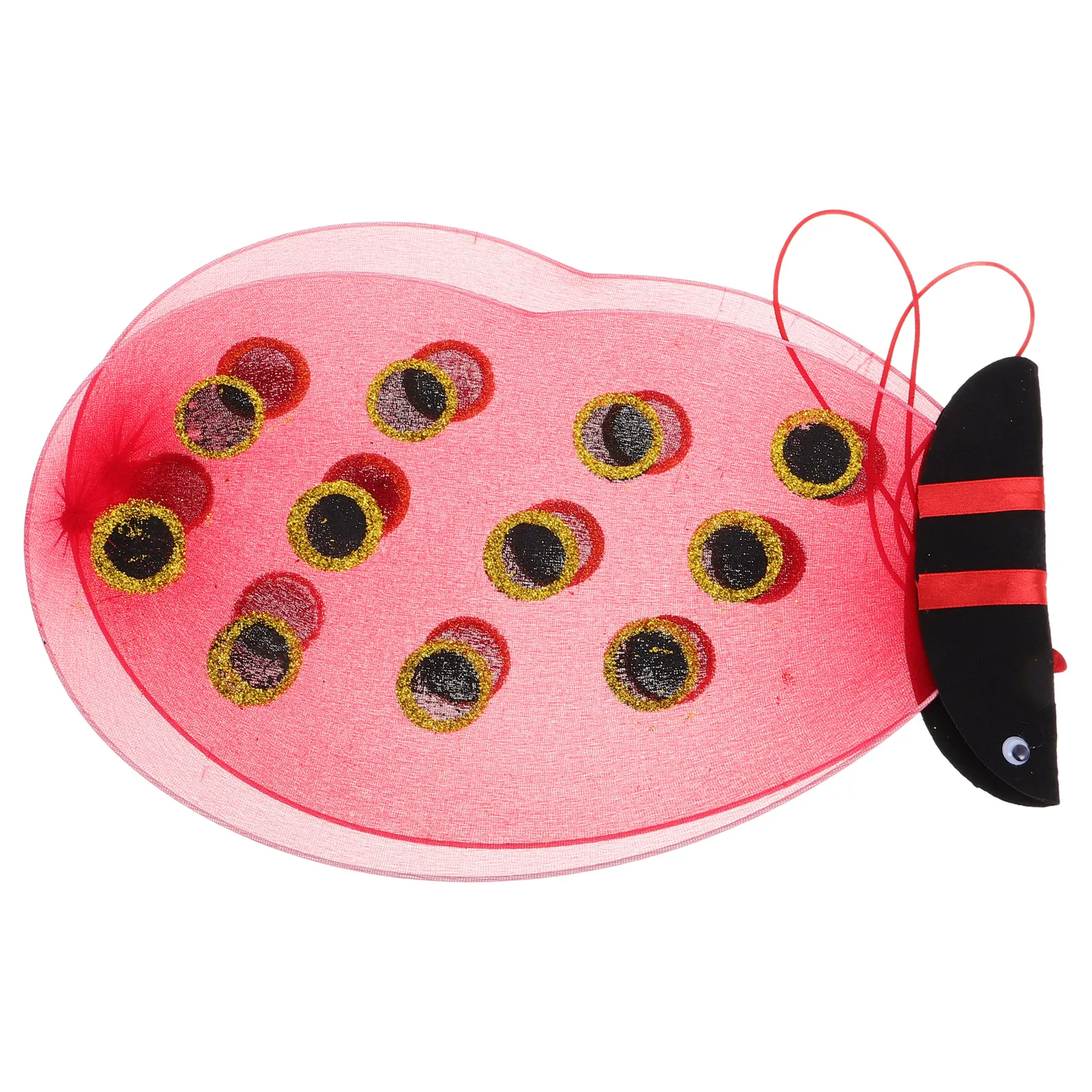 

Ladybug Wings Lightweight Kids Costume Accessories Dress up Prop for Girls Performance Halloween Toddler Stage Show