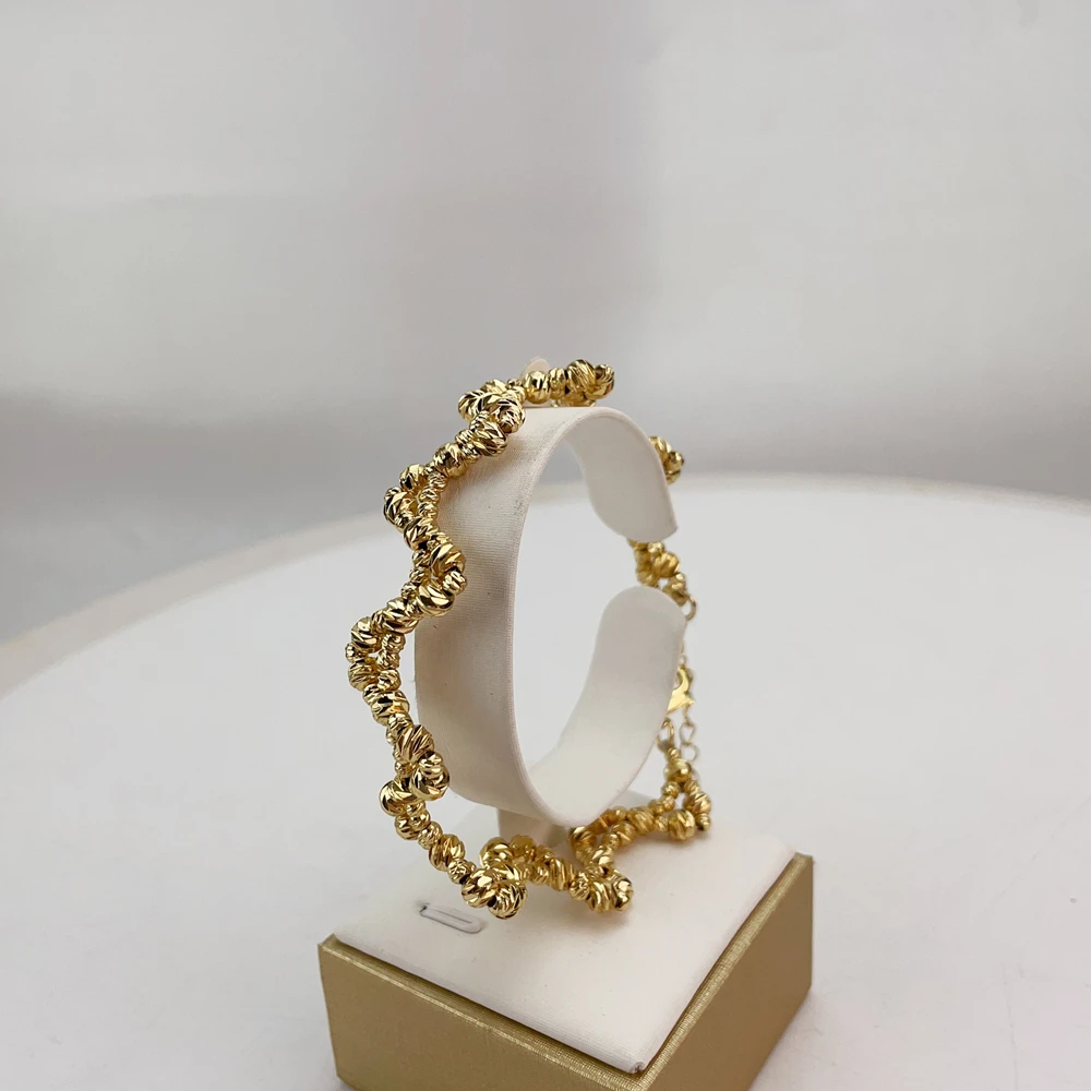EMMA موضة دبي مطلية بالذهب الخرز القلائد أقراط خواتم مجموعات المجوهرات الجميلة للنساء هدايا مجوهرات حفلات الزفاف FHK21371