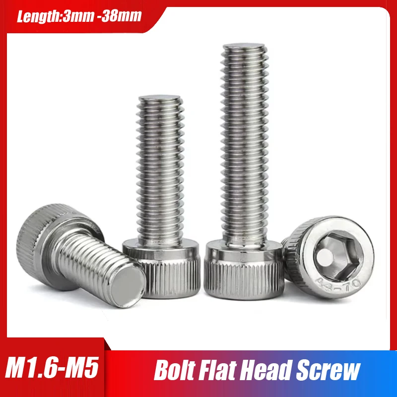 

1~100pcs Hexagonal Screw Cup Head Full Tooth Cylindrical Head 304 Stainless Steel Screw M8m10 Bolt Flat Head Screw