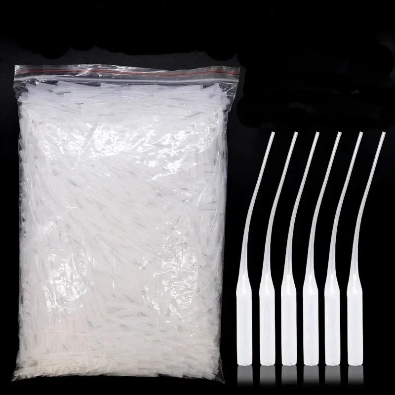 50-600Pcs Glue Micro-Tips Plastic Glue Bottle Tips Glue Extender Precision Applicator Dropping Tube Nozzle For Crafting Lab