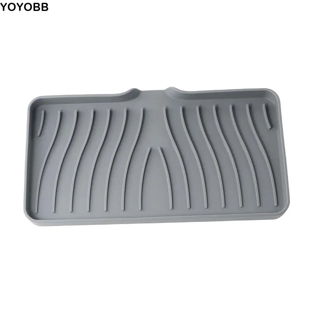 

1Pcs Simple Bathroom Accessories Moisture Proof Draining Splash Faucet Mat Countertop Storage Tray Soap Tray Sink Tray