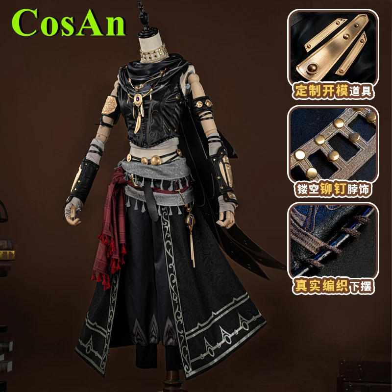 

CosAn Game Identity Ⅴ Qi Shiyi Cosplay Costumes Recall Lassock Fashion White Uniform Dress Suit Full Set Western Style